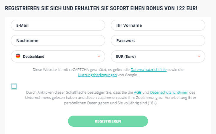 Wie funktioniert die Registrierung im 22Bet?