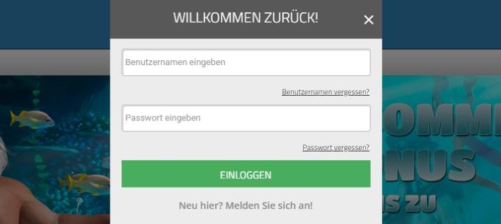 Wie meldet man sich in diesem Casino an?